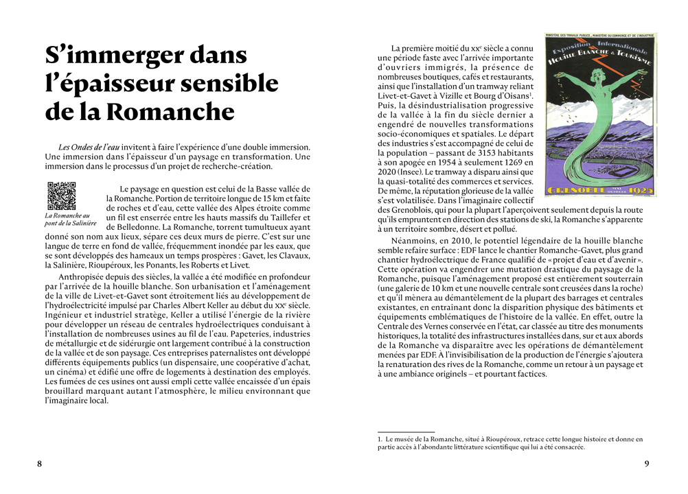 Planche du livre, Les Ondes de l'eau. Mémoires des lieux dans la vallée de la Romanche
