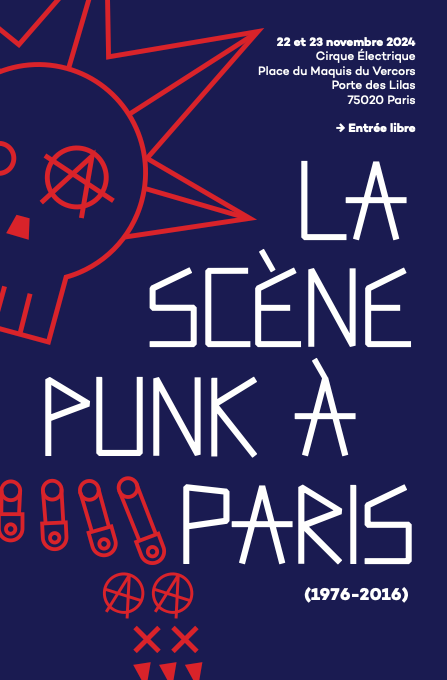 La scène punk à Paris, couverture du programme des rencontres