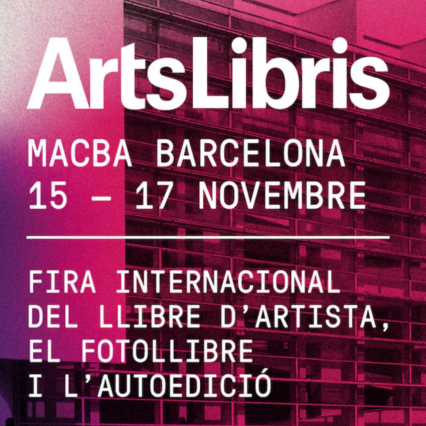 ArtsLibris sticker de la foire internationale au MACBA Barcelone du 15 au 17 novembre 2024