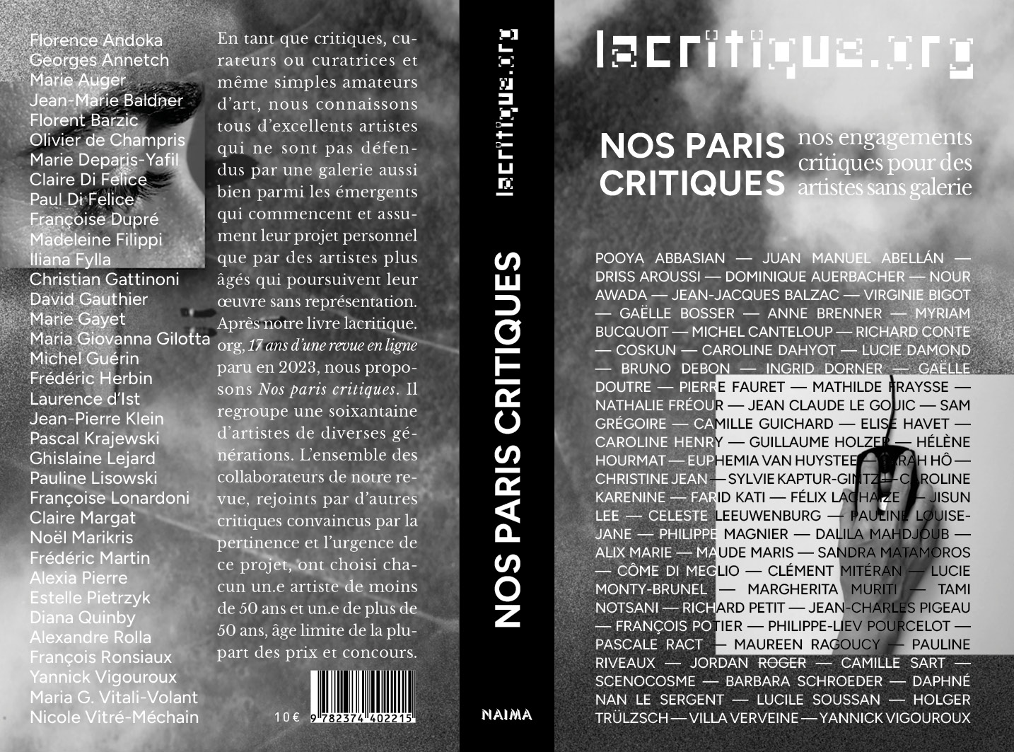 4e, dos et couverture du livre Nos paris critiques