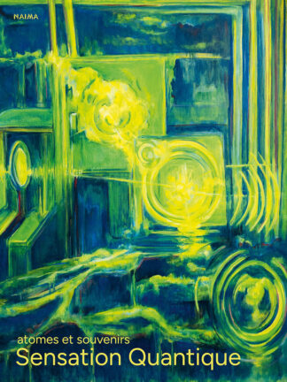 Couverture du livre Sensation Quantique, peinture de Caroline Delétoille représentant un appareil de laboratoire de physique quantique