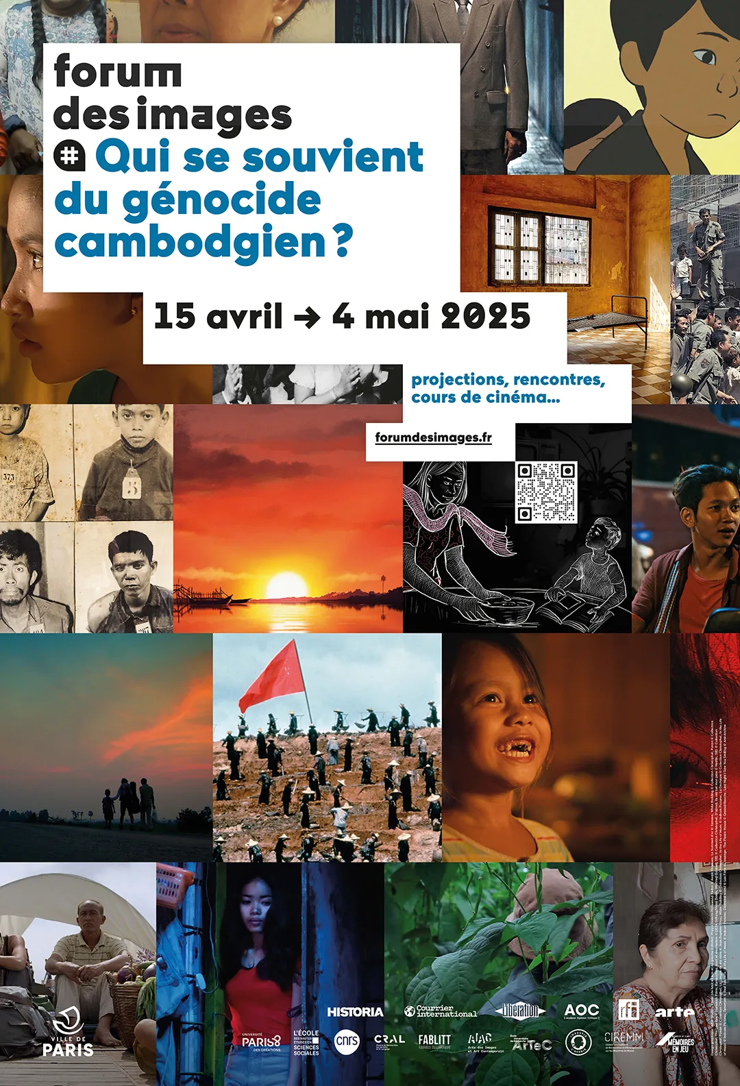 Affiche du programme : qui se souvient du génocide cambodgien au forum des images