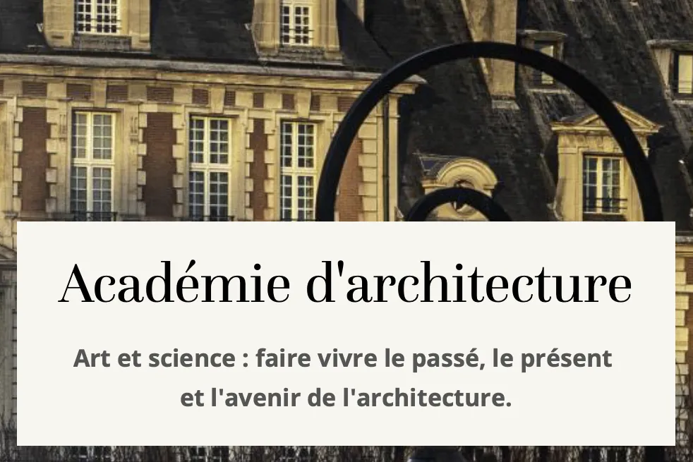 L'académie d'architecture place des Vosges