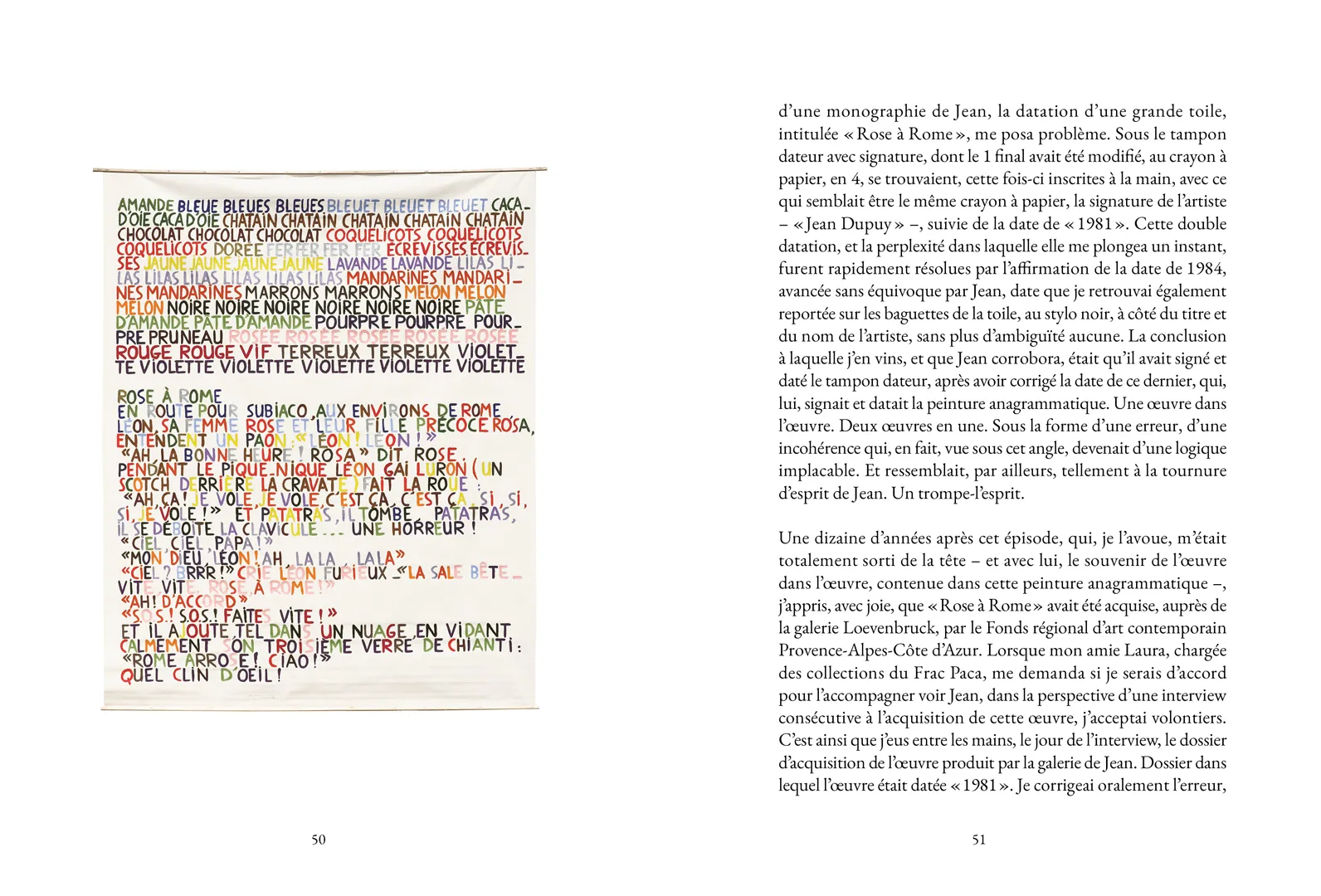 Planche du livre J. voit double" de Alexandre Gérard consacré à son grand oncle Jean Dupuy "