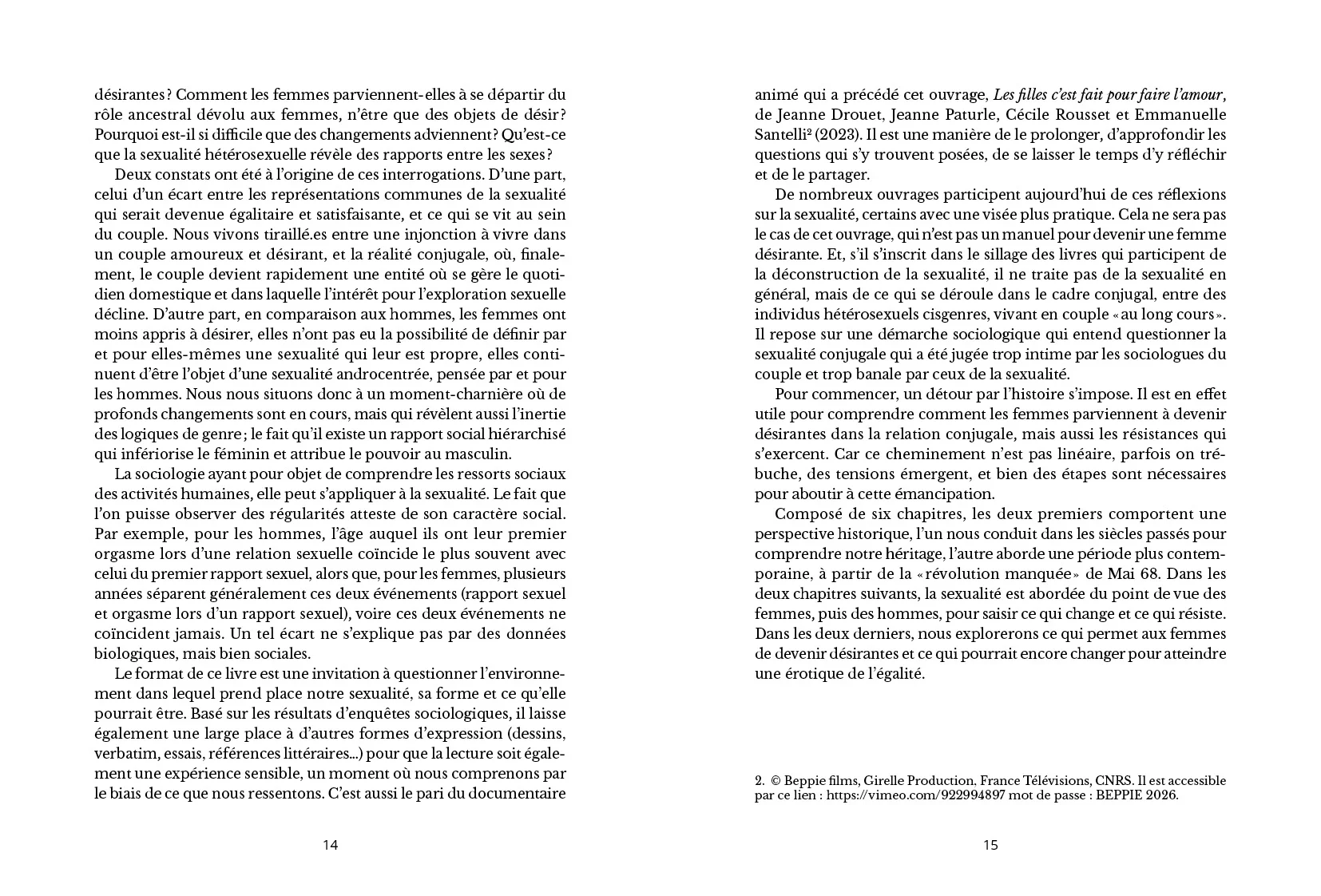 Planche de l'ouvrage d'Emmanuelle Santelli illustré par Cécile Rousset et Jeanne Paturle, "On s'émancipe ! Sexualité féminine, intimité conjugale, un chemin vers l'égalité"
